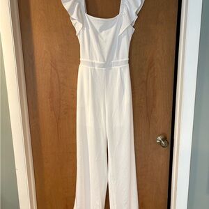 Moa Moa White Ruffled Jumpsuit